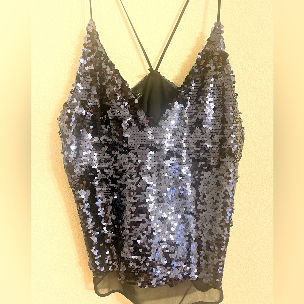 Zara Trf Sequin Tank Top  Size XS